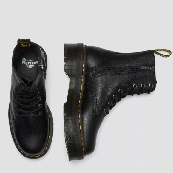 Dr. Martens Jadon Pisa Black Leather Boots - Picture 5 of 7
